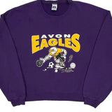 Avon Eagles Russell Athletic Graphic Sweatshirt - XL Purple Cotton