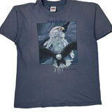 Catch The Wind Anvil Single Stitch T-Shirt - Large Blue Cotton