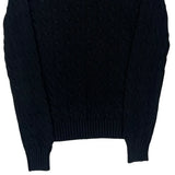 Ralph Lauren Sport Cable Knit Sweater - Large Black Cotton