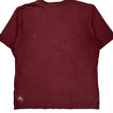 Loose Fit Carhartt T-Shirt - Large Burgundy Cotton