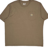 Carhartt T-Shirt - 2XL Brown Cotton