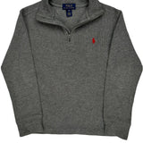 Age 6-7 Polo By Ralph Lauren 1/4 Zip - Small Grey Cotton