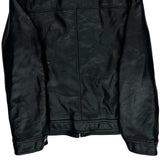 Tommy Hilfiger Sherpa Collared Leather Jacket - Medium Black Leather
