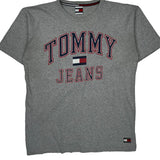 Tommy Jeans Spellout T-Shirt - Medium Grey Cotton