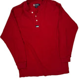 Chaps Ralph Lauren Long Sleeve T-Shirt - Large Red Cotton