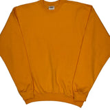 90S Blank Hanes Sweatshirt - Large Orange Cotton Blend
