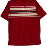 Oakley Striped Polo Shirt - Large Red Polyester