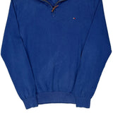 Tommy Hilfiger 1/4 Zip - Large Blue Cotton