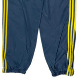 Adidas Striped Track Pants - Large Blue Polyester