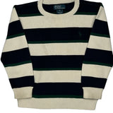 Age 5 Polo By Ralph Lauren Striped Sweater - XS Green Cotton