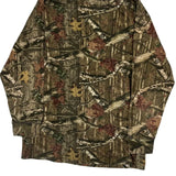 Tru Fit Camo Long Sleeve T-Shirt - Medium Green Cotton Blend