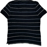 Nautica Striped Polo Shirt - Small Navy Cotton