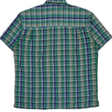 Chaps Ralph Lauren Checked Short Sleeve Shirt - Large Green Cotton