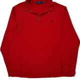 Polo By Ralph Lauren 1/4 Zip - XL Red Cotton