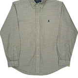 Big Shirt Ralph Lauren Checked Shirt - Large Beige Cotton