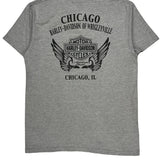 Chicago Harley-Davidson Of Wrigleyville Harley Davidson Graphic T-Shirt - Large Gray Cotton