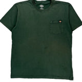Pocket On Chest Dickies T-Shirt - XL Green Cotton