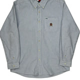 Tommy Hilfiger Striped Shirt - Large Blue Cotton