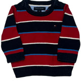 Age 12 Months Tommy Hilfiger Striped Sweater - 3XS Blue Cotton