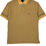 Tommy Hilfiger Striped Polo Shirt - Large Yellow Cotton