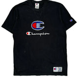 100 Years Champion Spellout T-Shirt - Large Black Cotton