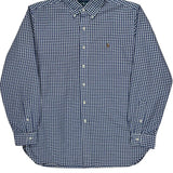 Ralph Lauren Checked Shirt - Large Blue Cotton