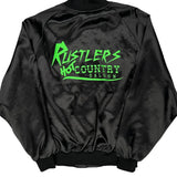 Made In USA Mak Lein Varsity Jacket - XL Black Nylon