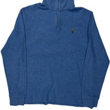 Polo By Ralph Lauren 1/4 Zip - Small Blue Cotton