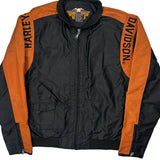 An American Legend Harley Davidson Graphic Bomber Jacket - Large Black Nylon