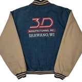 3D Manufacturing, Inc. Tri-Mountain Varsity Jacket - XL Beige Denim