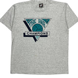 Champions Screen Stars Single Stitch T-Shirt - XL Grey Cotton Blend