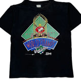 Single Stitch Cincinnati Reds Salem Graphic T-Shirt - Large Black Cotton