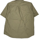 Nautica Checked Short Sleeve Shirt - Large Khaki Cotton