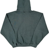 Russell Athletic Hoodie - Large Grey Cotton Blend