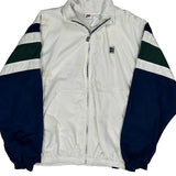 Nike Striped Windbreaker - Large Green Polyester
