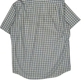 Lacoste Checked Short Sleeve Shirt - Large Blue Cotton