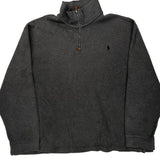 Polo By Ralph Lauren 1/4 Zip - 2XL Grey Cotton