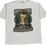 Green Bay Packers Starter Nfl T-Shirt - Large White Cotton