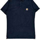Carhartt Polo Shirt - Medium Navy Cotton