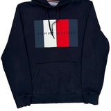 Tommy Hilfiger Spellout Hoodie - Medium Navy Cotton