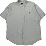 Ralph Lauren Short Sleeve Shirt - Large White Linen
