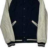 Jc Penny Varsity Jacket - Medium Navy Cotton Blend