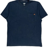 Dickies T-Shirt - Large Navy Cotton