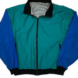 Nike Spellout Windbreaker - Large Blue Polyester