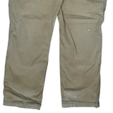 Carhartt Double Knee Carpenter Trousers - 42W 32L Beige Cotton