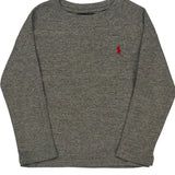 Age 3 Polo By Ralph Lauren Long Sleeve T-Shirt - 2XS Gray Cotton Blend