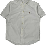 Age 14-16 Polo By Ralph Lauren Short Sleeve Shirt - Large White Cotton