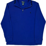 Polo By Ralph Lauren 1/4 Zip - Small Blue Cotton