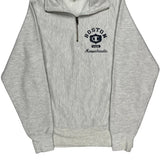 Reverse Weave Champion Boston 1/4 Zip - Small Gray Cotton Blend