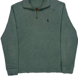 Polo By Ralph Lauren 1/4 Zip - Small Gray Cotton